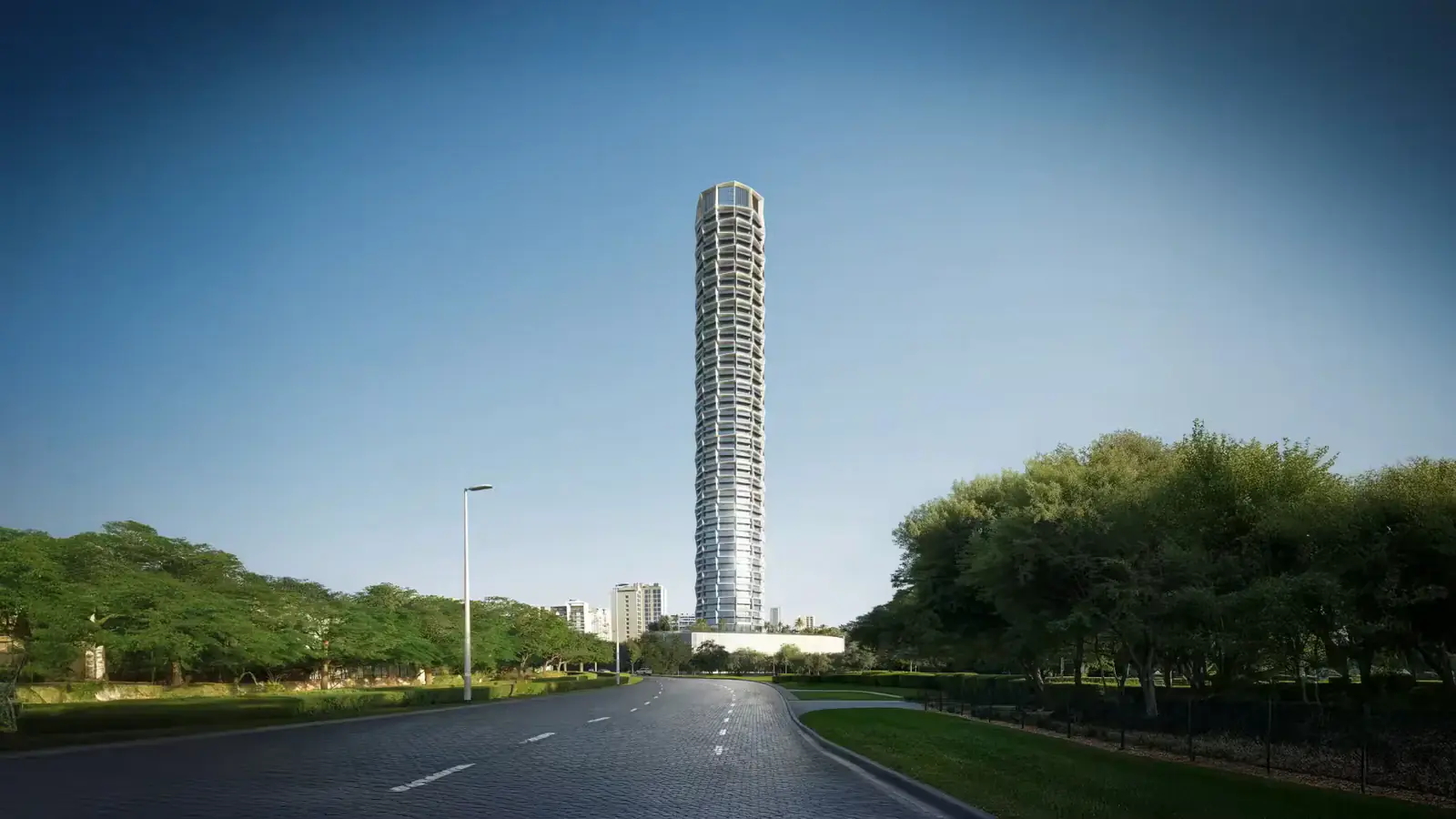 Developer render of Binghatti Circle, a Binghatti project in Jumeirah Village Circle.