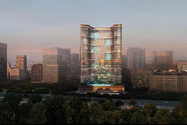 Developer render of Binghatti Hillviews, a Binghatti project in Dubai Science Park.