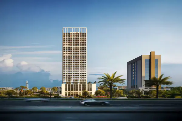 Developer render of Binghatti Moonlight, a Binghatti project in Al Jaddaf.