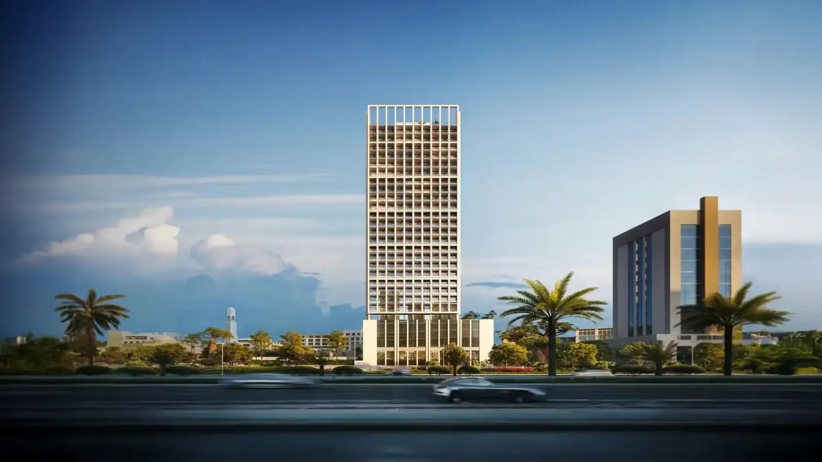 Developer render of Binghatti Moonlight, a Binghatti project in Al Jaddaf.