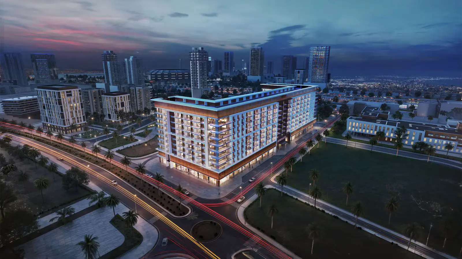 Developer render of Binghatti Phoenix, a Binghatti project in Jumeirah Village Circle.