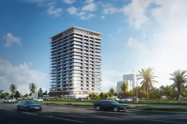 Developer render of Binghatti Pinnacle, a Binghatti project in Al Jaddaf.