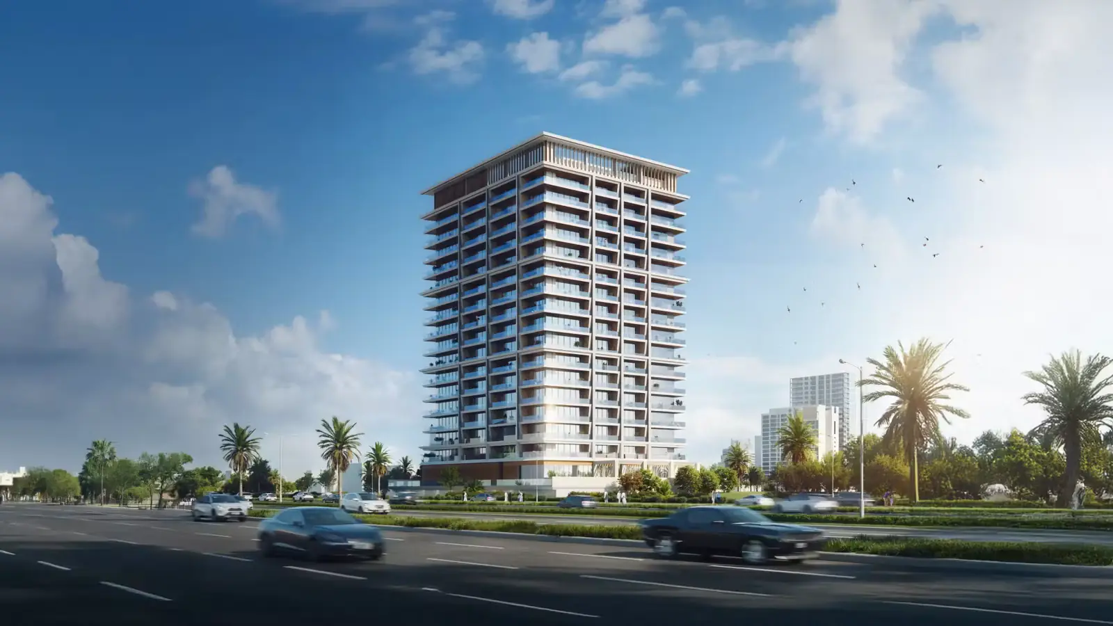 Developer render of Binghatti Pinnacle, a Binghatti project in Al Jaddaf.