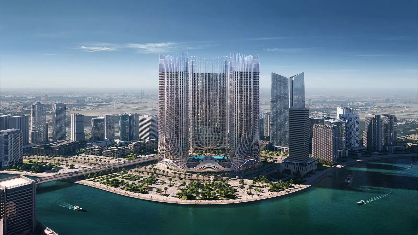 Developer render of Binghatti Skyrise, a Binghatti project in Business Bay.