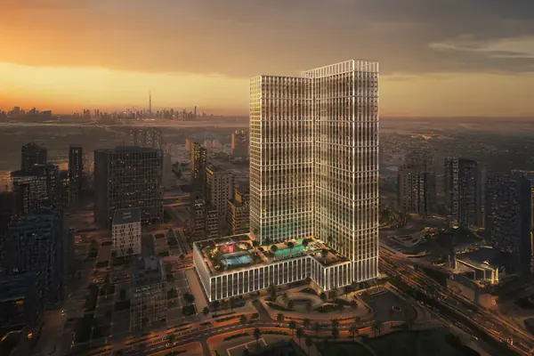 Developer render of Binghatti Vintage, a Binghatti project in Majan.