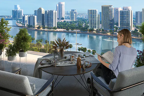 Developer render of Canal Heights, a DAMAC project in Business Bay.
