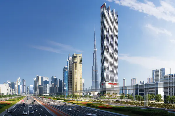 Developer render of Bayz 102, a Danube project in Business Bay.