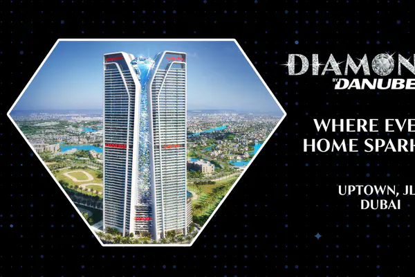 Developer render of DIAMONDZ, a Danube project in Jumeirah Lake Towers.