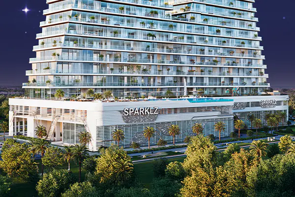 Developer render of Sparklz, a Danube project in Al Furjan.