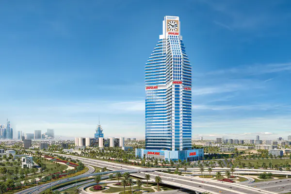 Developer render of Timez, a Danube project in Dubai Silicon Oasis.