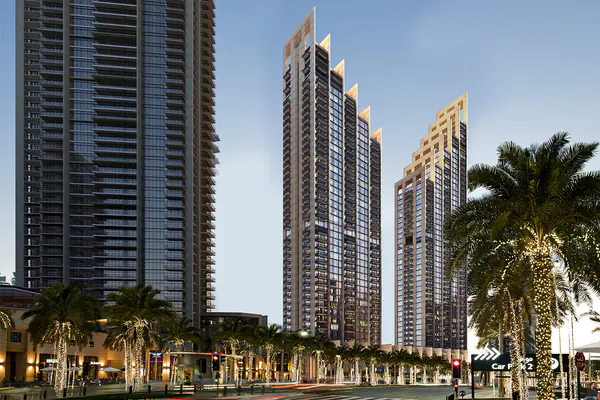 Developer render of Boulevard Heights at Downtown Dubai, an Emaar project in Downtown Dubai.