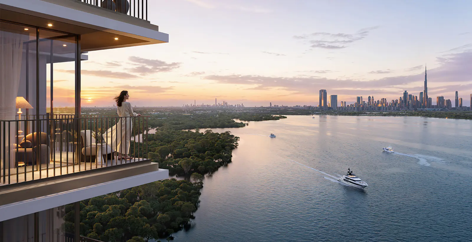 Developer render of Creek Haven at Dubai Creek Harbour, an Emaar project in Dubai Creek Harbour.