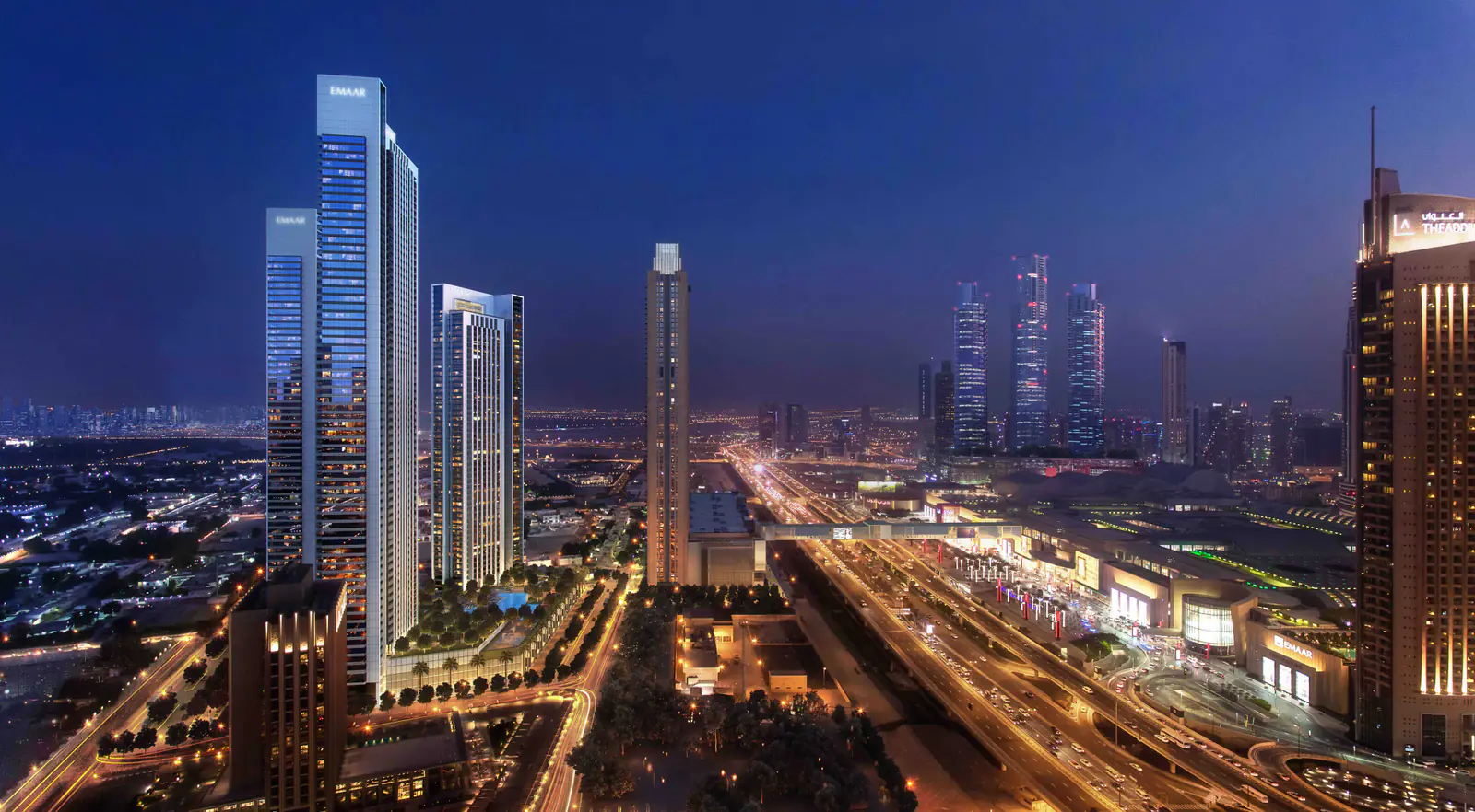 Developer render of Downtown Views II at Downtown Dubai, an Emaar project in Downtown Dubai.