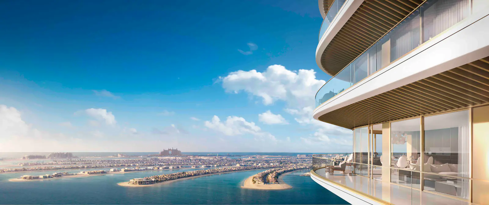 Developer render of Grand Bleu Tower at Emaar Beachfront, an Emaar project in Emaar Beachfront.