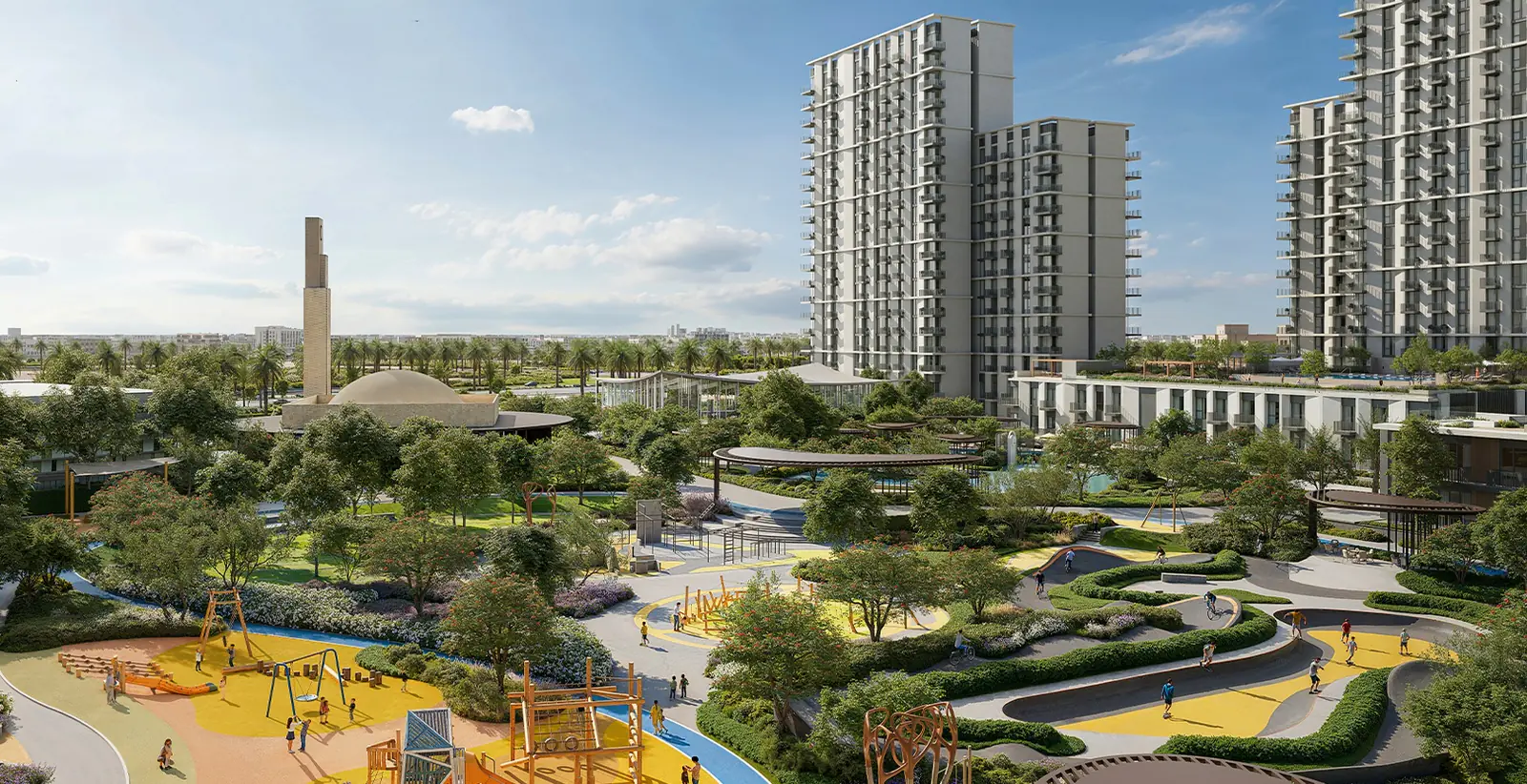 Developer render of Hillsedge at Dubai Hills Estate, an Emaar project in Dubai Hills Estate.