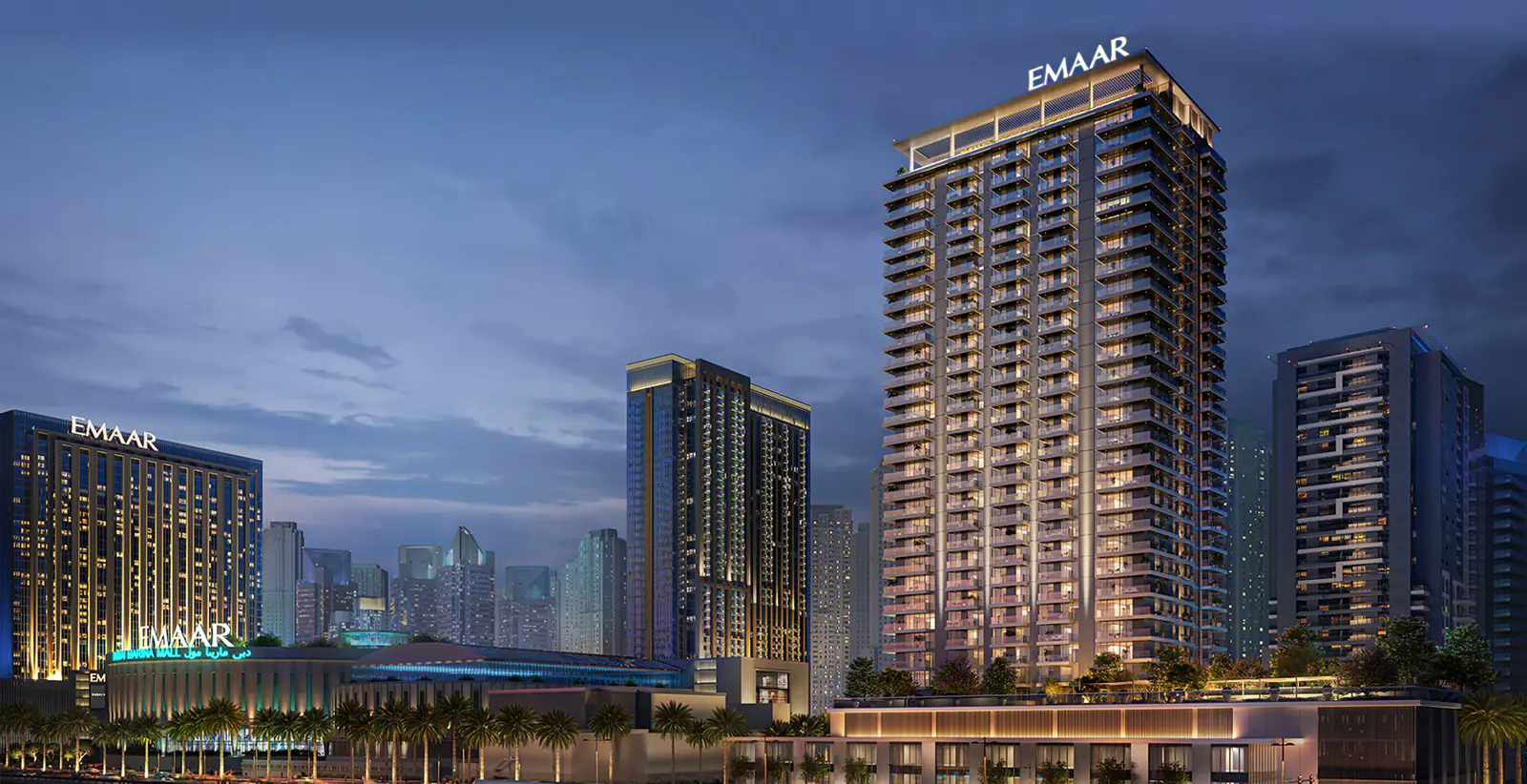 Developer render of Marina Cove at Dubai Marina, an Emaar project in Dubai Marina.