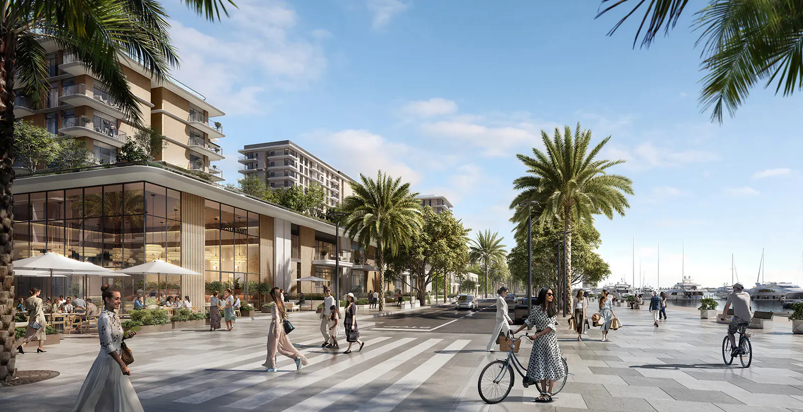 Developer render of Pier Point at Rashid Yachts & Marina, an Emaar project in Rashid Yachts & Marina.