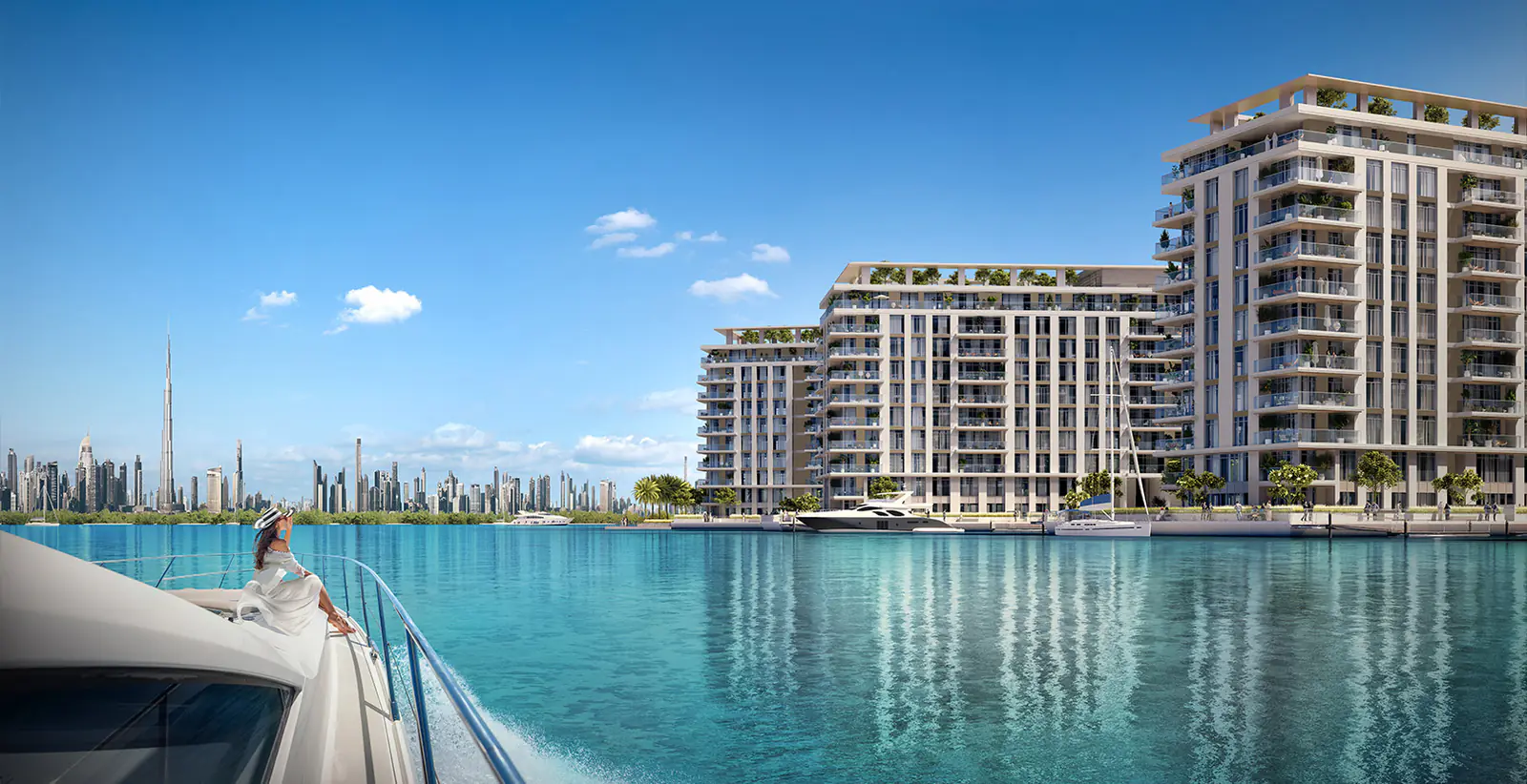 Developer render of The Cove at Dubai Creek Harbour, an Emaar project in Dubai Creek Harbour.