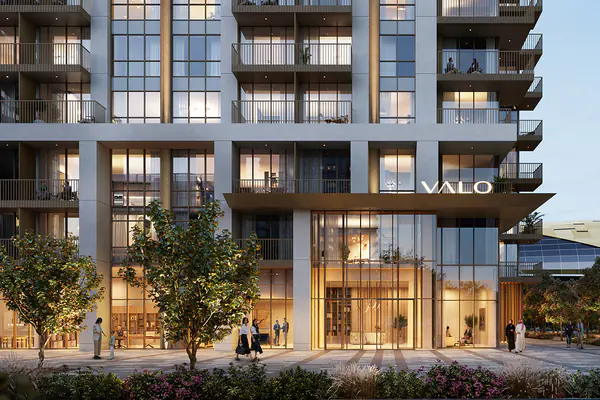 Developer render of Valo at Dubai Creek Harbour, an Emaar project in Dubai Creek Harbour.