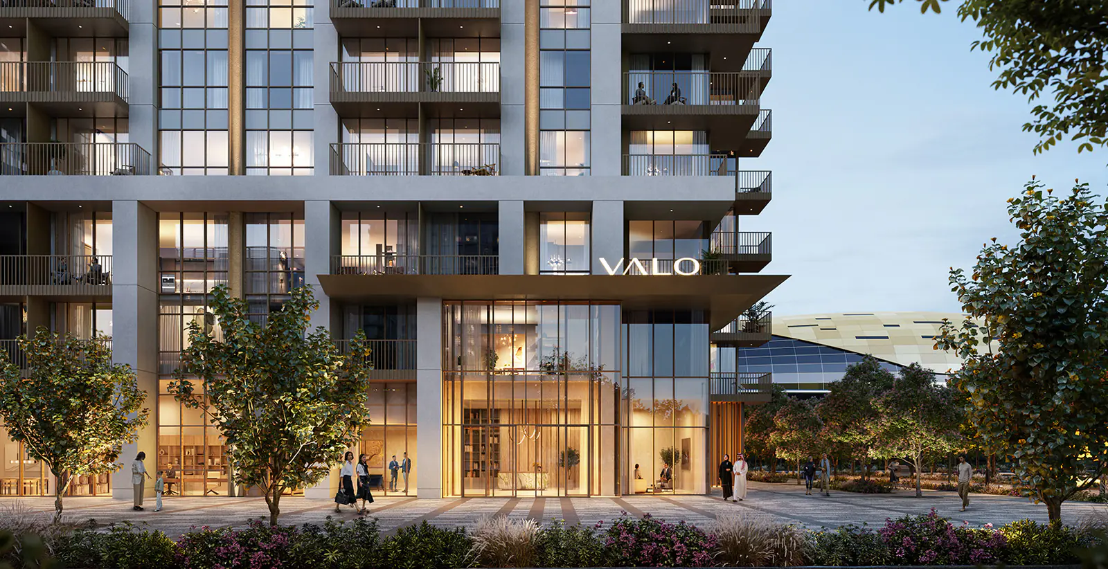 Developer render of Valo at Dubai Creek Harbour, an Emaar project in Dubai Creek Harbour.