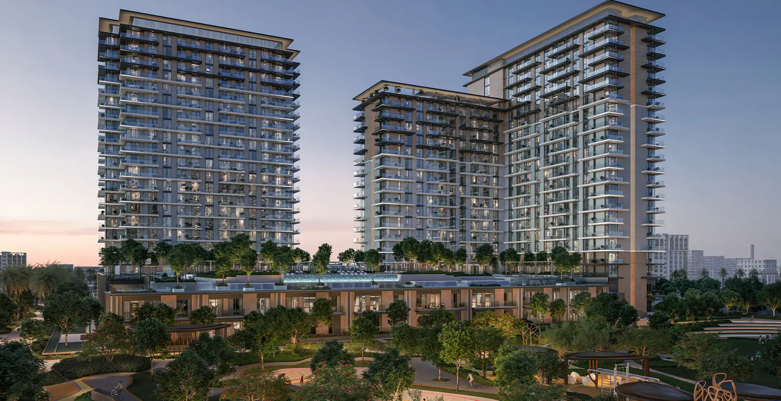 Developer render of Vida Residences Hillside at Dubai Hills Estate, an Emaar project in Dubai Hills Estate.