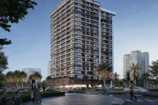 Developer render of VERDAN1A 4, an Object 1 project in Dubai Land Residence Complex.