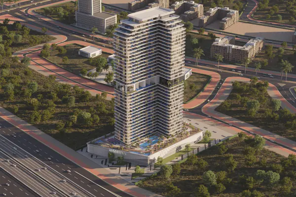 Developer render of SAMANA Ivy Gardens 2, a Samana project in Dubai Land Residence Complex.