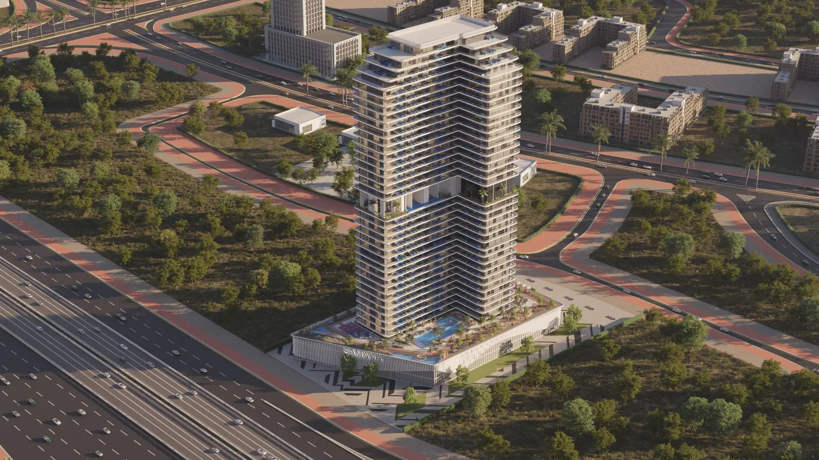 Developer render of SAMANA Ivy Gardens 2, a Samana project in Dubai Land Residence Complex.