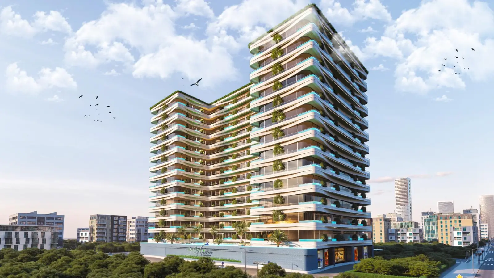Developer render of SAMANA Ivy Gardens, a Samana project in Dubailand.