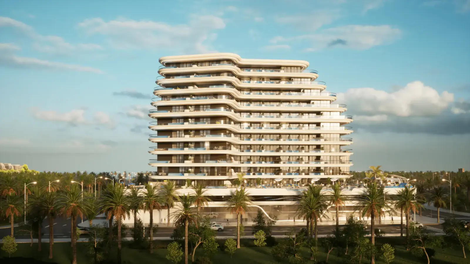 Developer render of SAMANA Portofino, a Samana project in Dubai Production City.