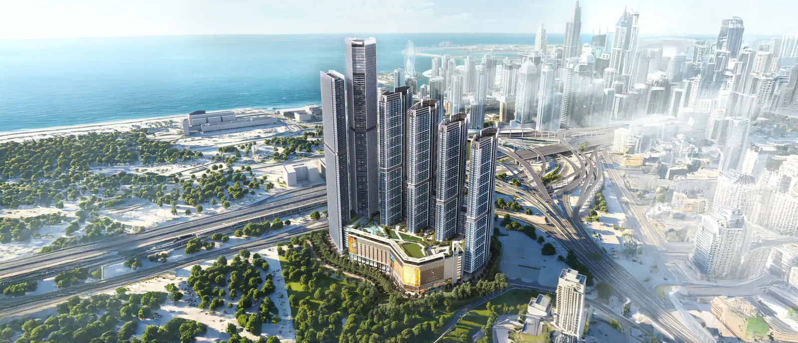 Developer render of The Mirage, a Sobha project in Sobha Central.