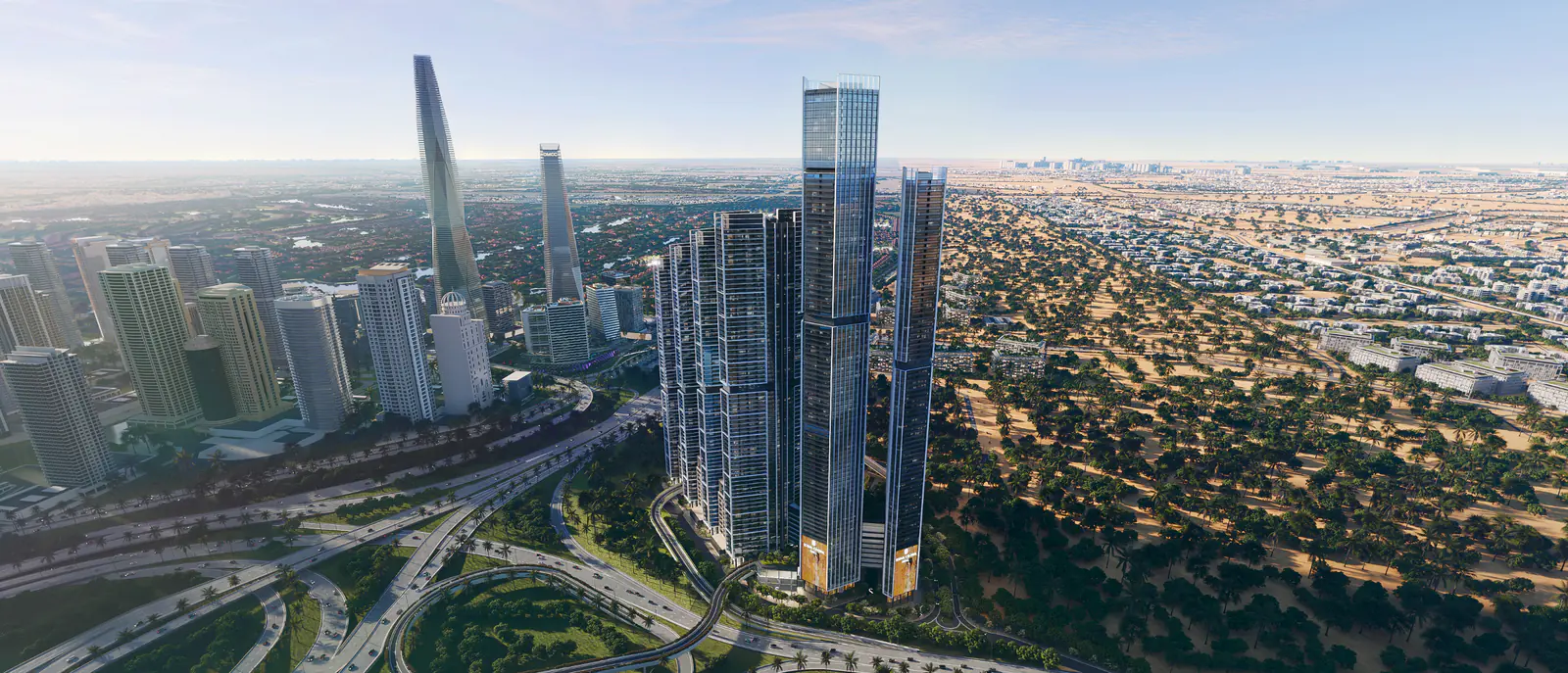 Developer render of The Pinnacle, a Sobha project in Sobha Central.