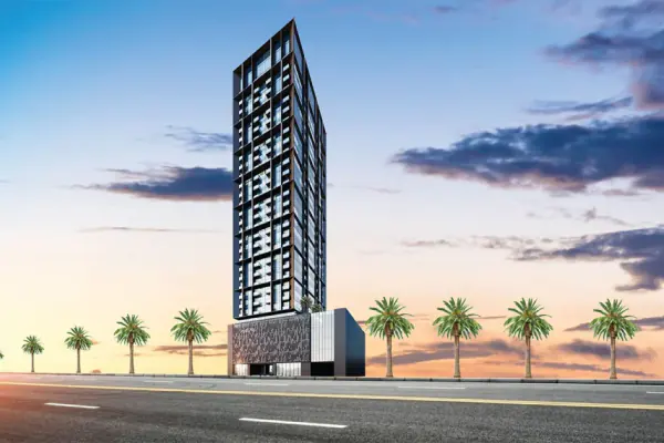 Developer render of Altai Tower, a Tiger project in Jumeirah Village Triangle.