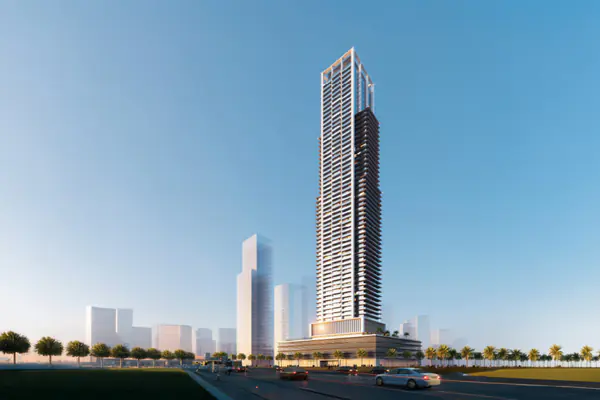 Developer render of Auresta Tower, a Tiger project in Jumeirah Village Circle.