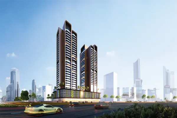 Developer render of Guzel Tower, a Tiger project in Jumeirah Village Triangle.
